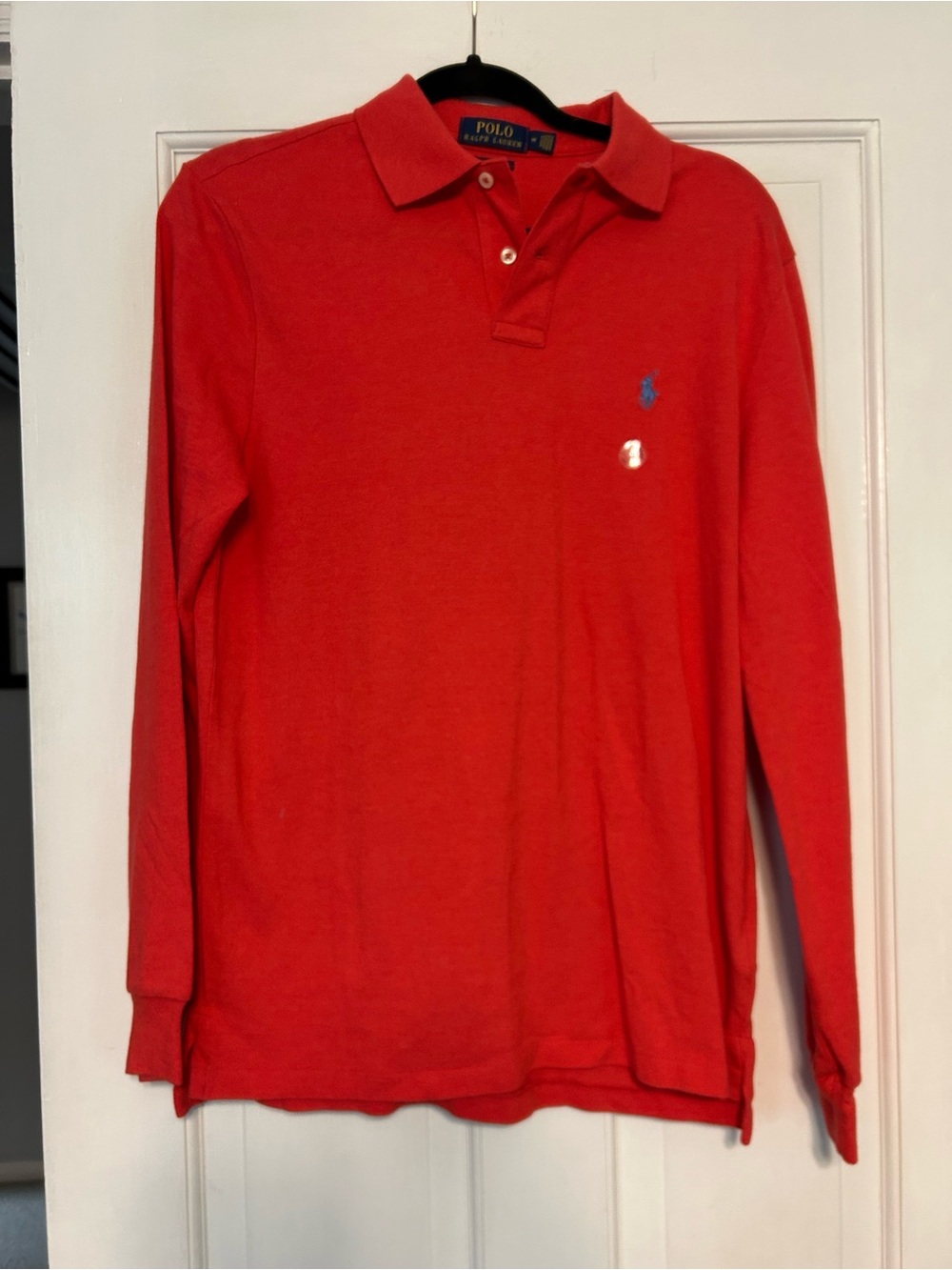 NWOT Polo by Ralph Lauren Long Sleeve Polo Shirt in Red with Blue Pony